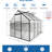 Black Polycarbonate Greenhouse - Heavy Duty, All Season Outdoor For Backyard Sliding Door, Adjustable Roof, Frame Walk-in With Robust Construction Galvanized Base-115808109
