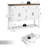 47.2" Buffet Sideboard Cabinet with Storage, Modern Farmhouse Coffee Bar with 2 Drawers, Barn Doors Console Table with Shelf for Kitchen, Dining Room, Living Room, Entryway-517094787