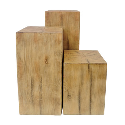 Retro Natural Style Side Table Set