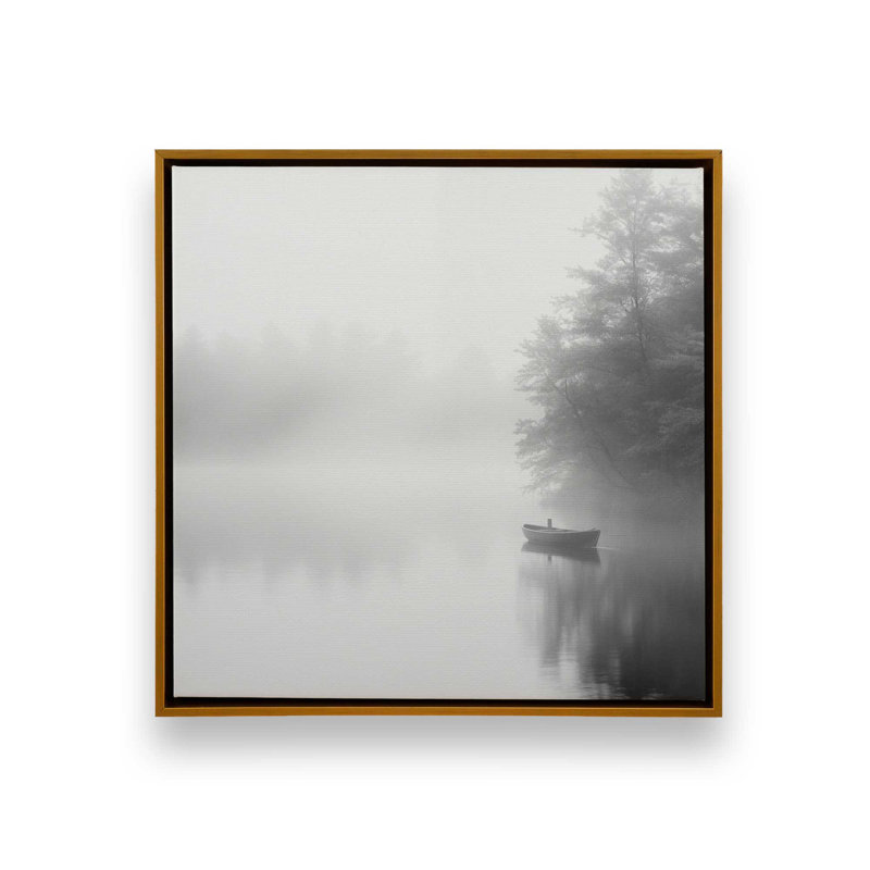TITLE, reproduction sur toile, H 12,75 po x l 12,75 po x P 1,75 po, Cadre flottant or poli, 1