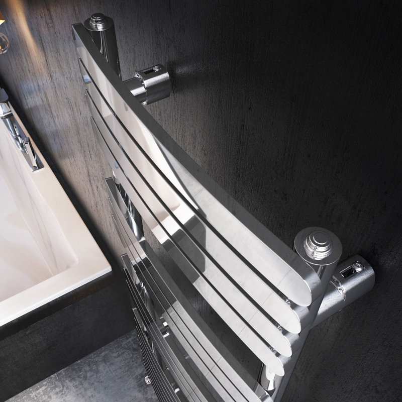 Brussel Straight Towel Rail Heated Towel Rails, 1200mm H x 500mm W, Chrome