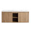 Meuble-lavabo mural 48 po avec lavabo double, charnière de porte à fermeture en douceur