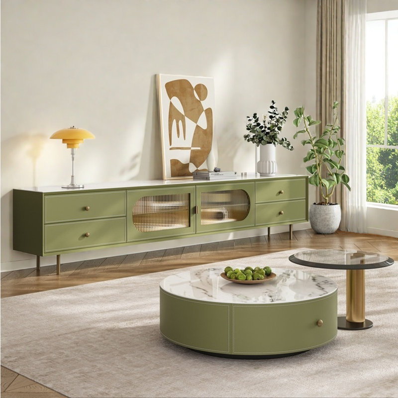 Meuble télé et table basse de luxe léger