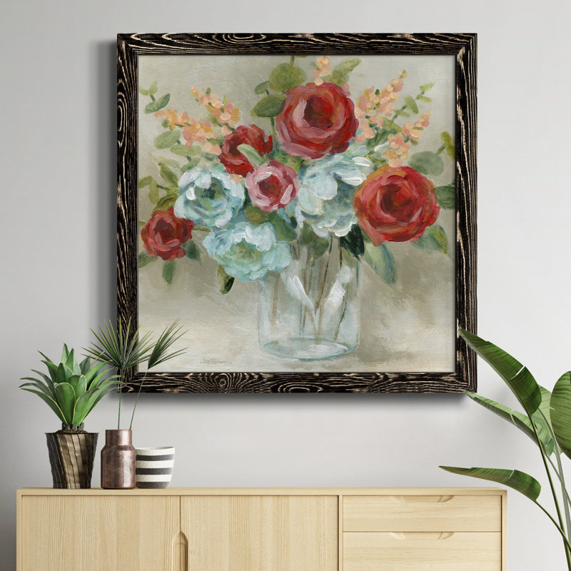 Playful Nature 5 - Peinture sur toile encadrée, H 31,5 po x l 31,5 po x P 1,5 po, Cadre noir