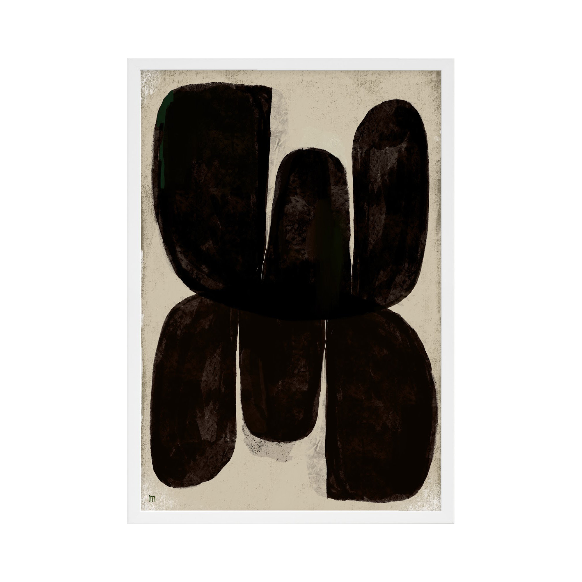 Night Butterfly by StudioM, White, 50" H x 35" W x 1.25" D