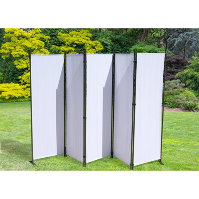 Deitra 268 cm W x 167 cm H 5 - Panel Steel Folding Room Divider