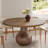 7-pieces Farmhouse Round Dining Set - Solid Wood Dining Table Zen-style With 6 Upholstered Chairs -1973548554-1973977314