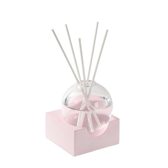 Diffuseur de roseaux sur boule rose - Lily Of The Valley - Boîte-cadeau, Rose/Blanc