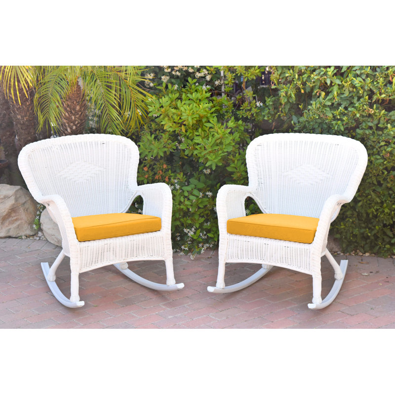 Chaise berçante Batchelder, Brun, Blanc