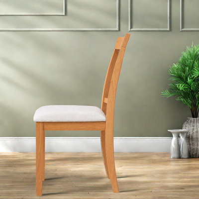 Chaises de salle à manger rembourrées Comfort, ensemble moderne pour la cuisine en bois d'hévéa