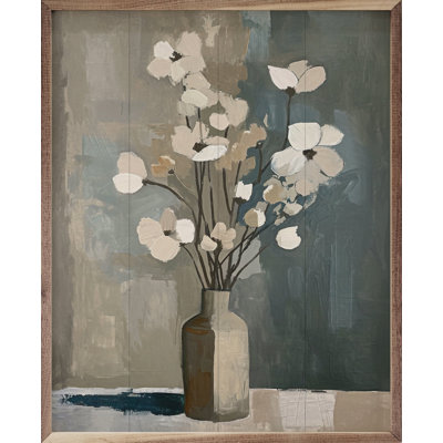 Neutral Floral Vase 1 By Accent Art Studio