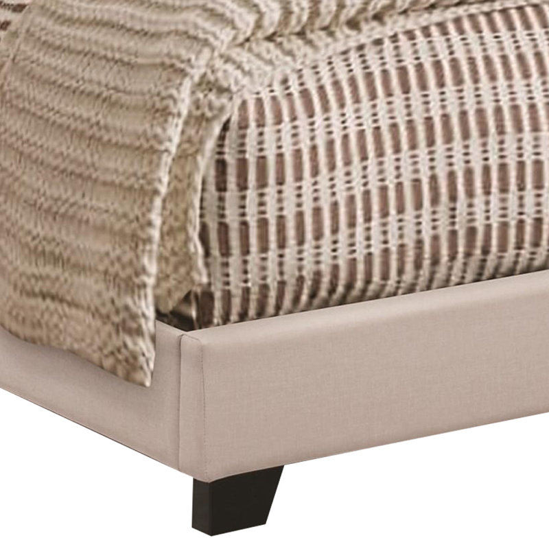 Lit tapissier standard Cialan, Double, Espresso
