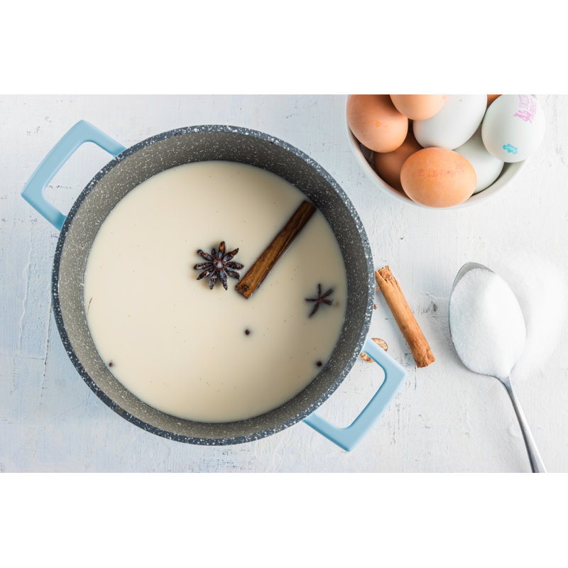 MasterClass Cast Aluminum Round Casserole, Blue Sky, 28cm / 2.5L