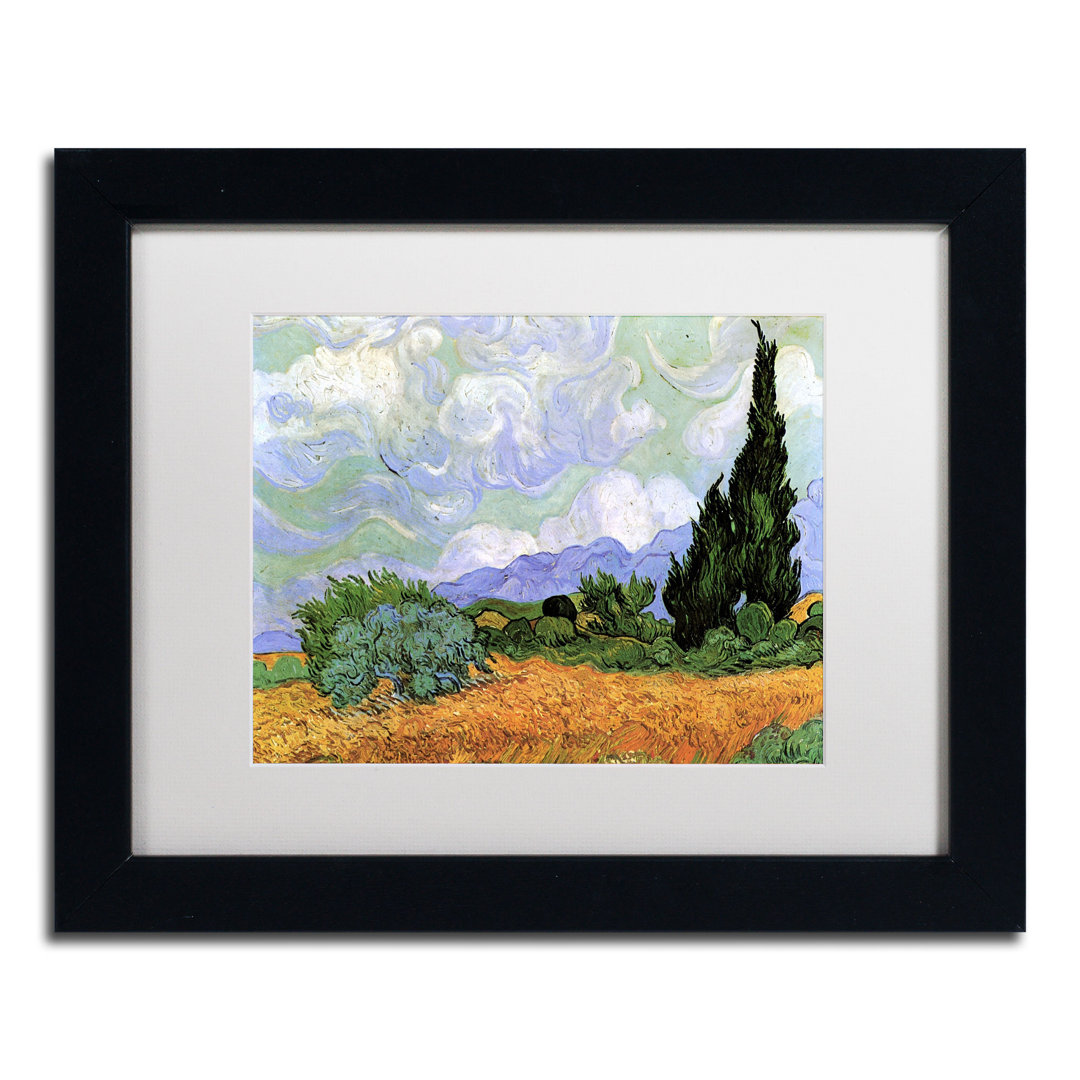 Wheatfield with Cypresses, 1889 by Vincent Van Gogh Painting Print on Canvas Vault W Artwork