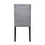 Chaises d'appoint de salle à manger rembourrées en velours gris, 2, support en bois fini noir, 2 pièces, cadre thé