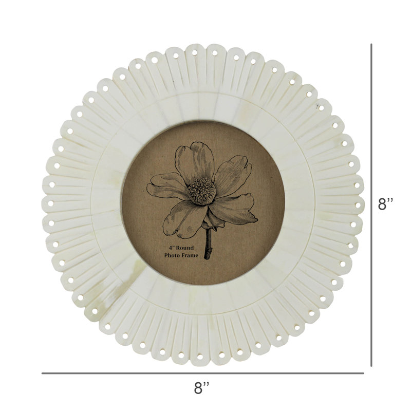 Frame, Scalloped Perforated Bone - 4”