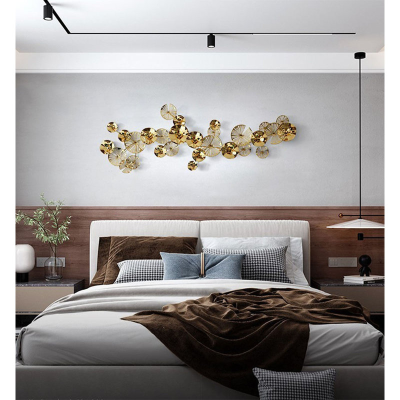 Décoration murale légère en métal et ornements suspendus, 31,5 po H x 86,61 po L x 1,57 po P