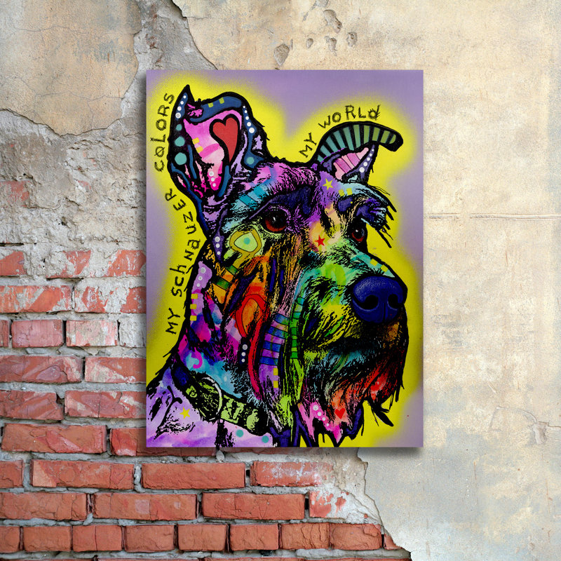 « my schnauzer », impression, H 22 po x l 16 po x P 1 po, Aucun mat, Sans cadre