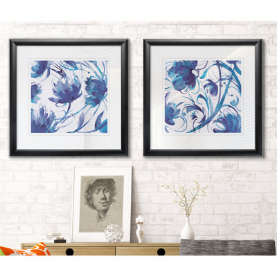 " Indigo Swirl II " 2 - Pieces