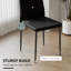 Ensemble de 6 chaises de salle à manger en similicuir noir