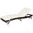 Patio Chaise Lounge, Pool Chair with 5 Position Adjustable Backrest & Cushion, Outdoor Rattan Wicker Sun Tanning Seat, 78.75" x 28" x 35", Coffee