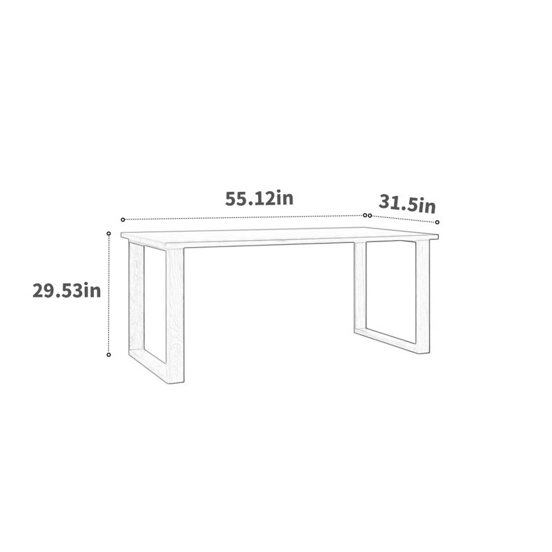 Cherry Solid Wood Dining Table, 31.5" W x 55.12" L