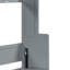 Grand lit gris avec charnières de bureau hydrauliques, peu encombrant, construction, fonction de rangement pour matelas, système de pliage de sélection de 10 pouces, petites maisons, structure de 600 lb, fonction, convenable-129632292-129632295