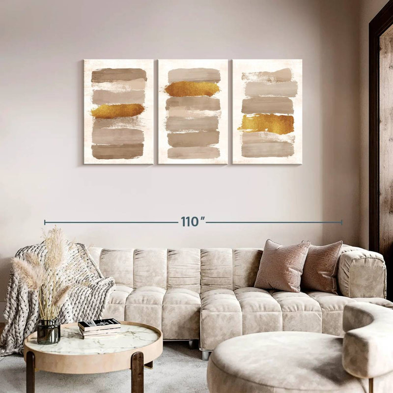 «Neutral Abstract», reproduction sur toile, H 80 po x l 39 po x P 1,25 po