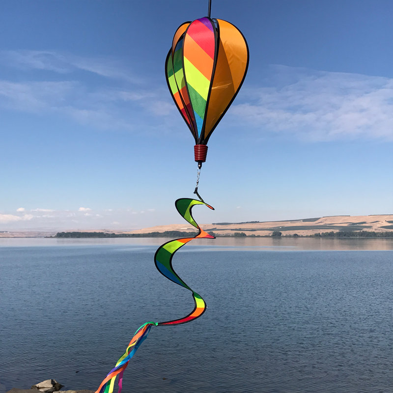 Rainbow Striped Hot Air Balloon