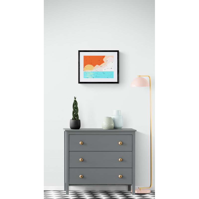 Skyline Print by Trish Sierer, Black Framed Paper, 17.2" H x 21.2" W