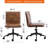 Faux Leather Mid Back Swivel Computer Task Desk Chair-91696632-101109633
