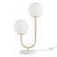 Lampe de table globe en métal 2 lumières