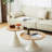 ROUND COFFEE TABLE WHITE+WOOD