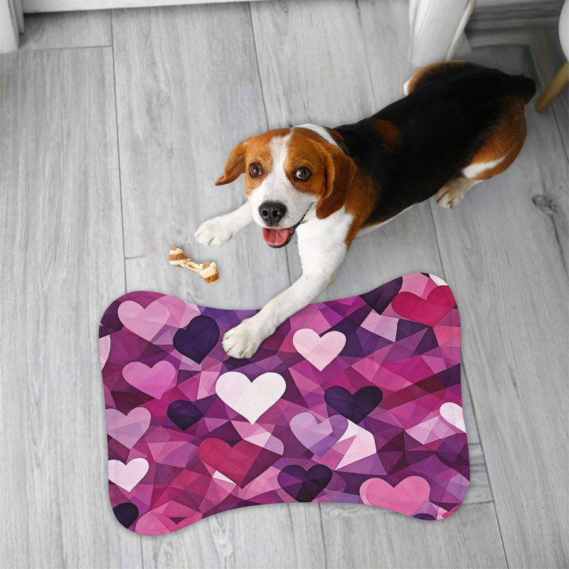Tapis d'alimentation en forme d'os mauve