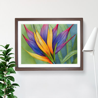 Handsome Bird of Paradise Flower 1 Piece Single Picture Frame Painting