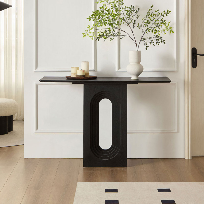 Console en bois 47,24 po pour le couloir du salon, Noir