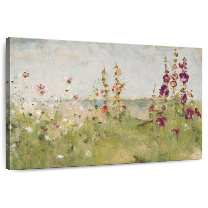 Alvord Hollyhocks By The Sea, H 30 po x l 45 po