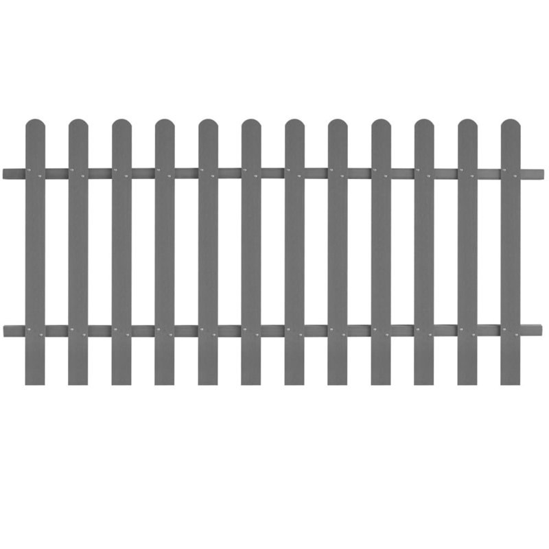 Ayia Grey Composite Fence Panels, Grey, 100cm H x 200cm W