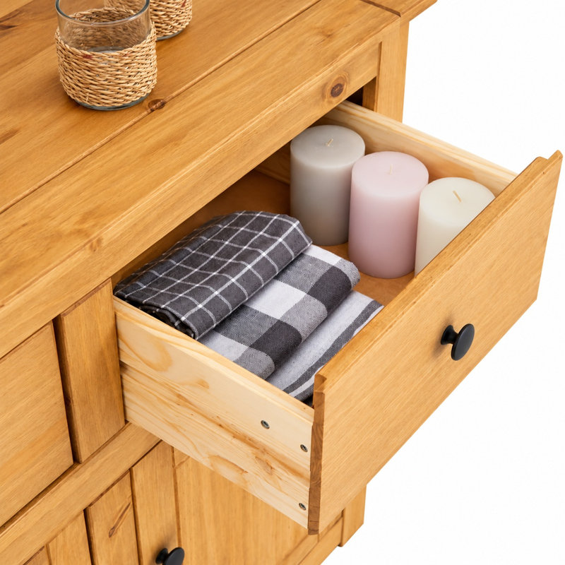 Adelman 93 cm W Pine Solid Wood Sideboard