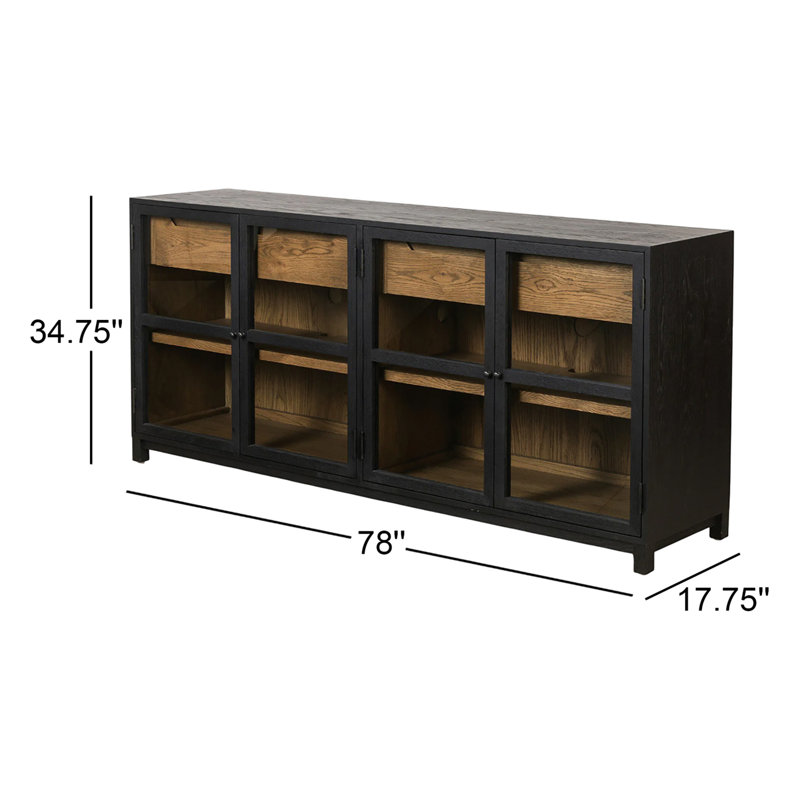 Millie 78'' W Solid Wood Sideboard