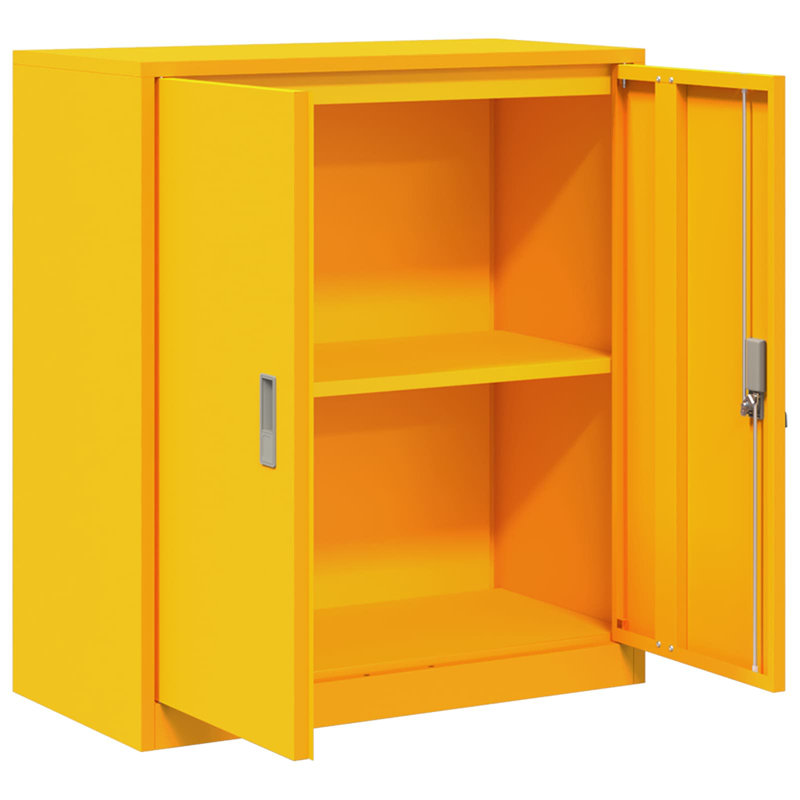 Storage Cabinet, Mustard Yellow
