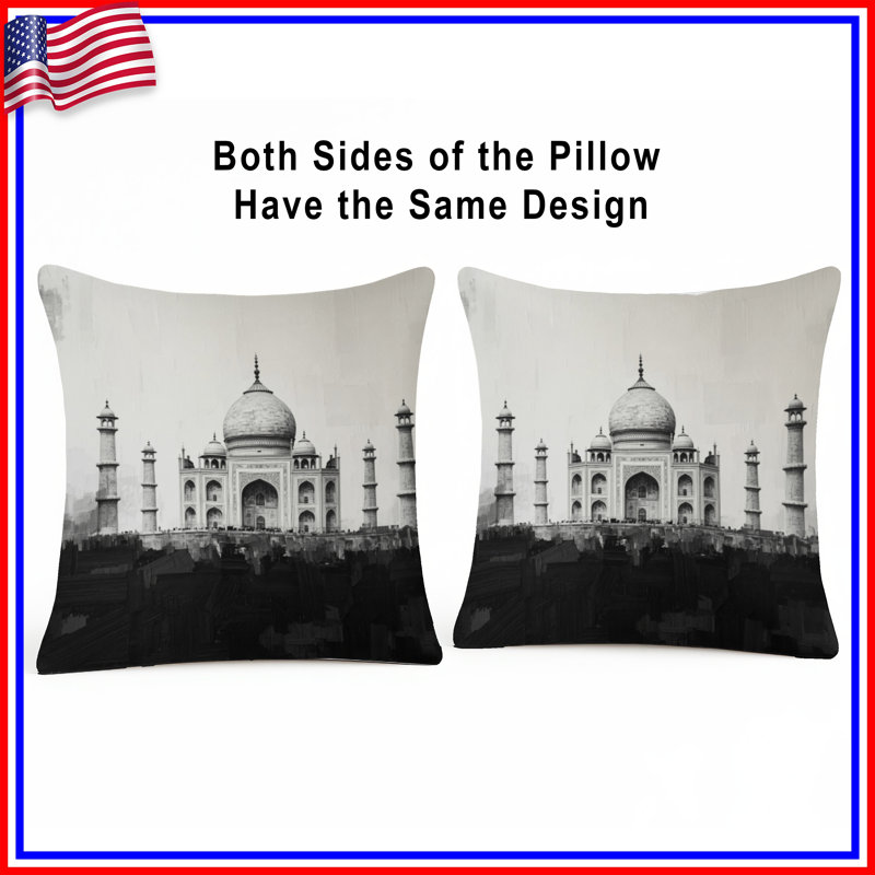 Coussins décoratifs Taj Mahal, 18 x 18 pouces