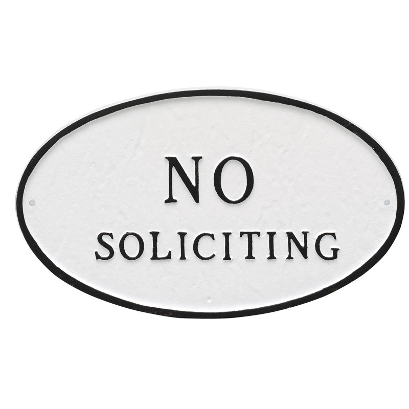 Grande plaque ovale sans déclaration, Blanc / Noir, H 10 po x l 18 po x P 0,25 po