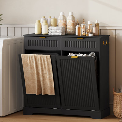 2x13-Gallon Tilt-Out Trash Cabinet with Odour Control