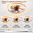 Modern Thin Embedded Flush Mount Ceiling Fan Orange Finish with Dimmable Integrated LED Lights-486043504