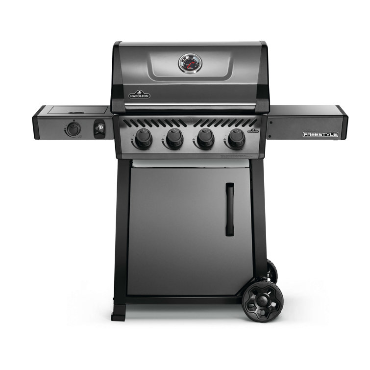 Napoleon Freestyle 425 Propane Gas Grill with Range Side Burner, Graphite Grey