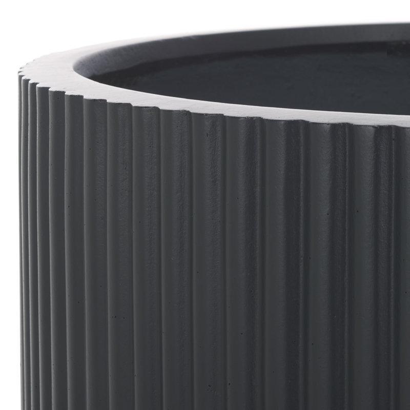 Handmade Concrete Pot Planter, Black