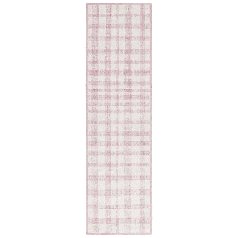 Tufted Performance Plaid Rug, Runner 2'3" x 8"