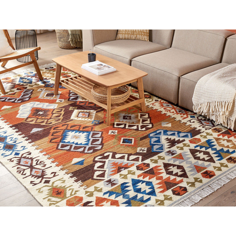 Shelstead Southwestern Wool Hand Woven Area Rug, Rectangle 200 x 300cm