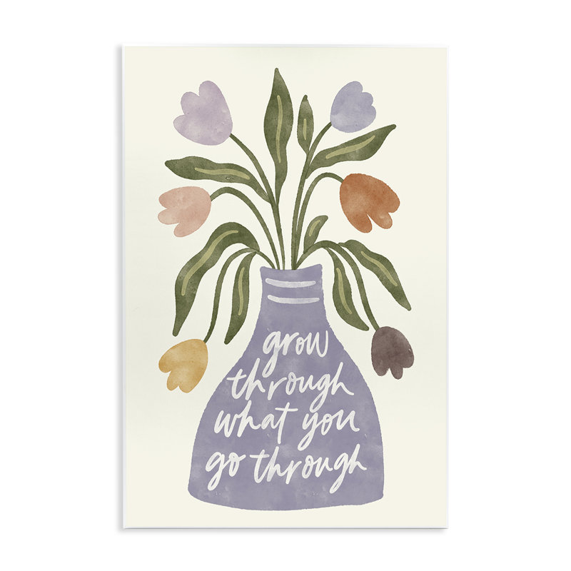 Art mural "What You Go Through Flowers" par Amanda Houston, H 19 po x l 13 po